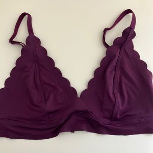 Wander by HotTotties Scalloped Bralette - Sz Medium